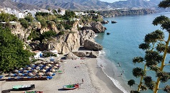 Looking down on Calahonda beach in Nerja